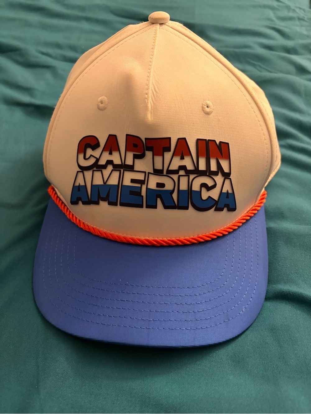 Captain America White Cap with Blue Snapback